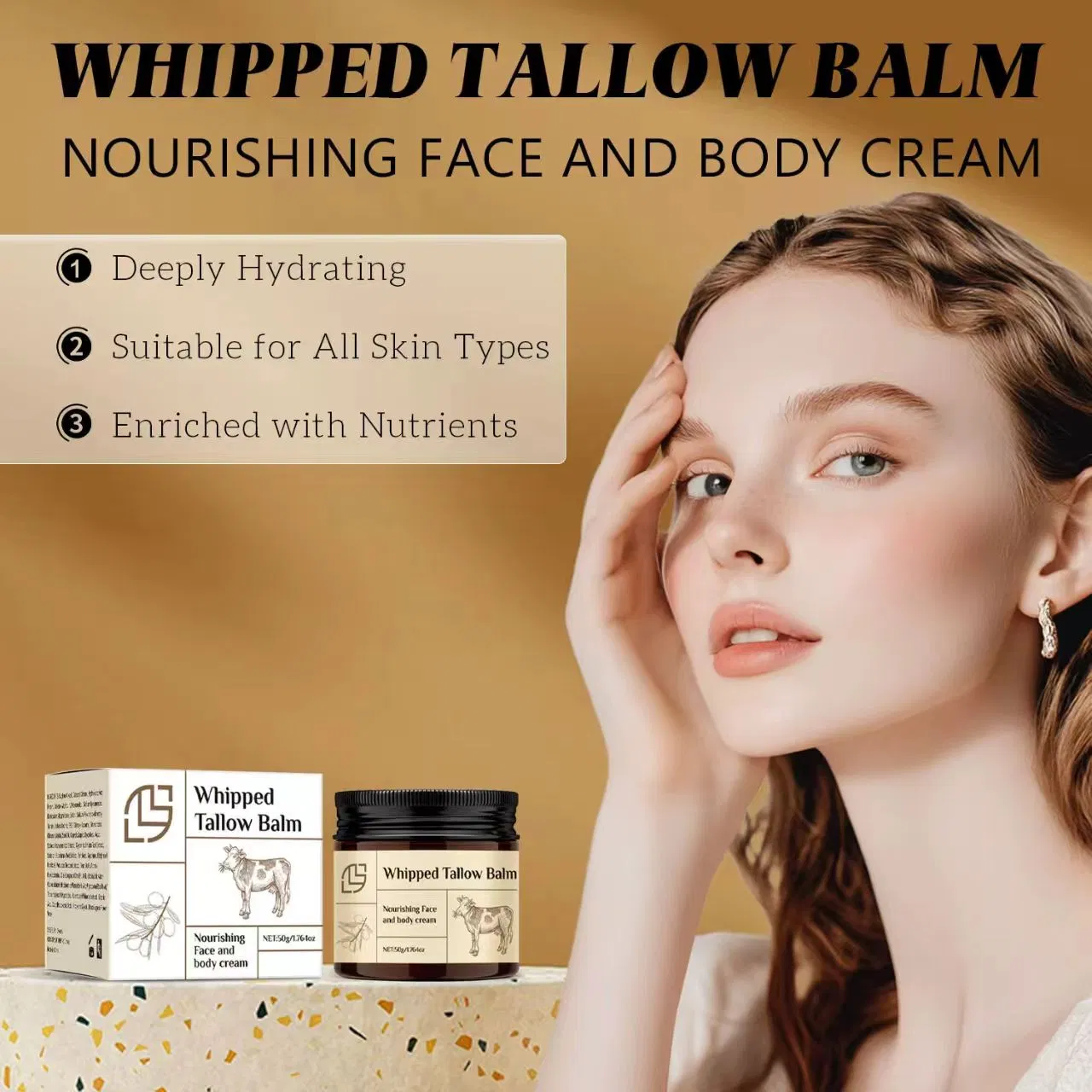 Factory OEM Beef Tallow Cream Skin Care Cream