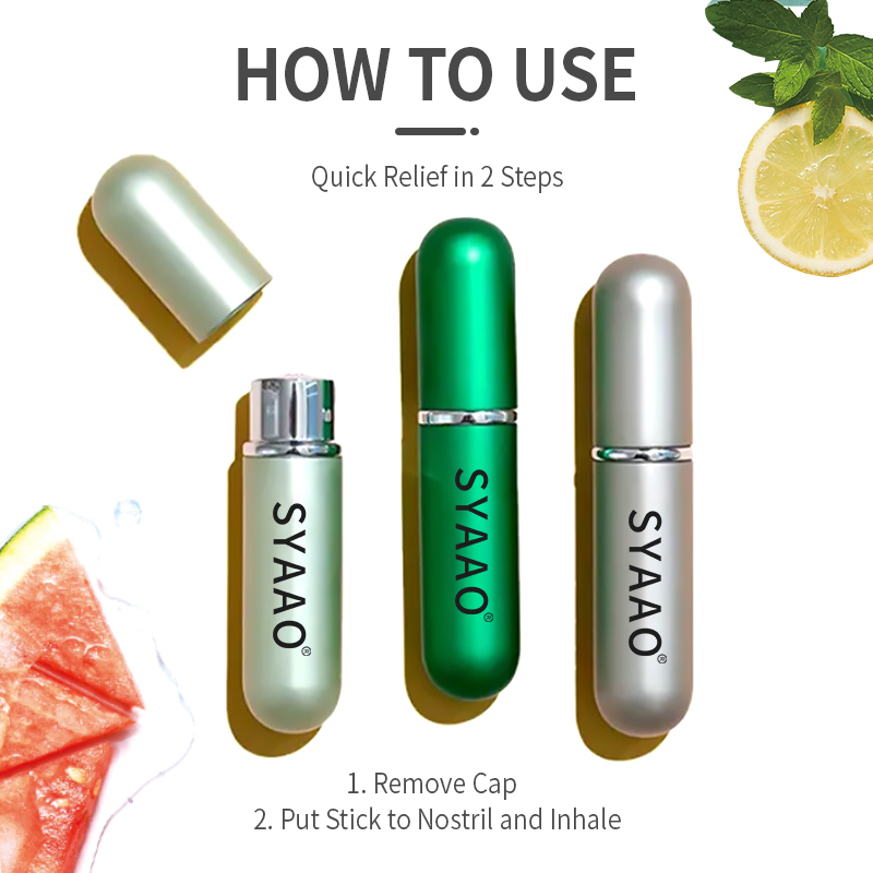 Stuffy Nose Breathe Easy Refreshing Menthol Aromatic Nasal Inhaler Sticks