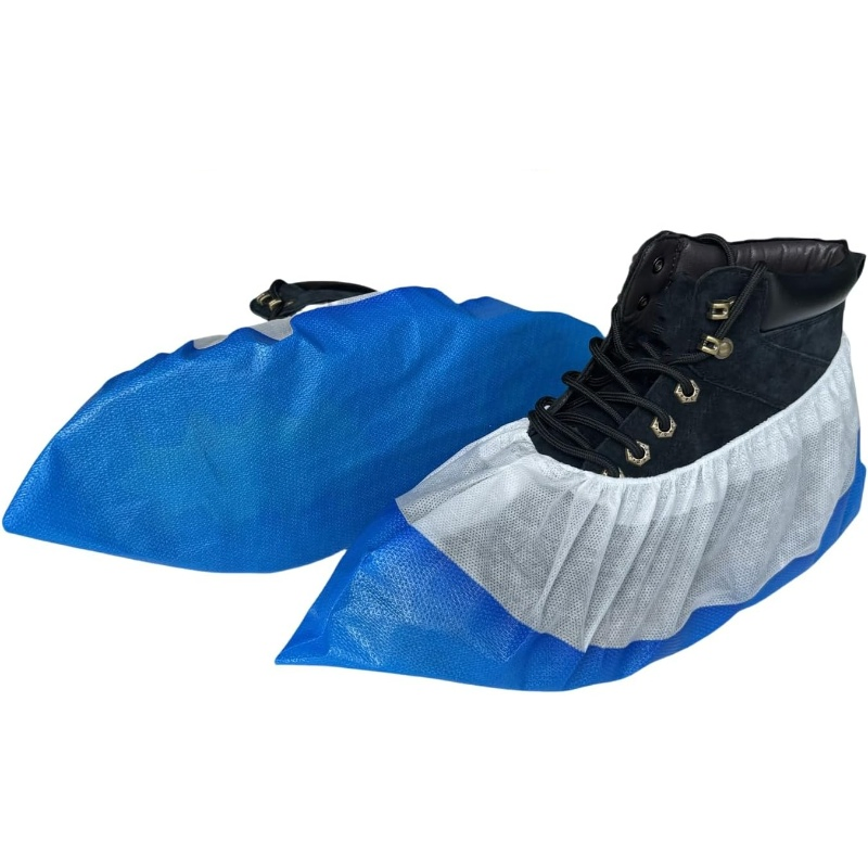 Non Slip PP+CPE Shoe Covers, Premium Soft Thickened Safety Boot & Shoe Covers for Household, Office, Laboratory