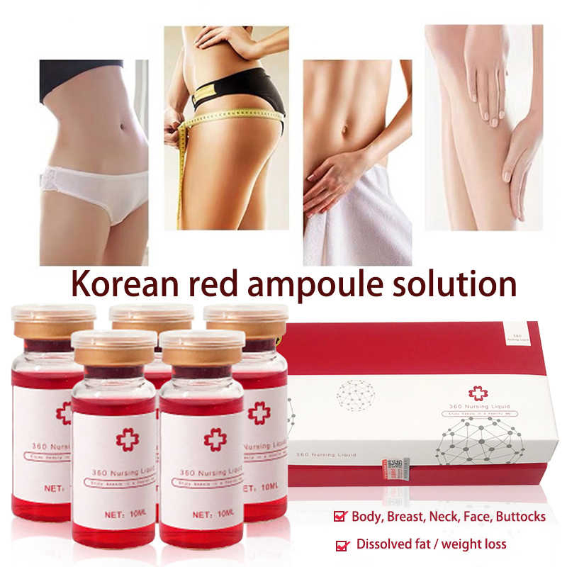 Korea Lipolysis Solution Fat Dissolving Injection Slimming Products The Red Ampoule Solution Fat Dissolving Injections for Weight Loss The Red Lemon Bottle
