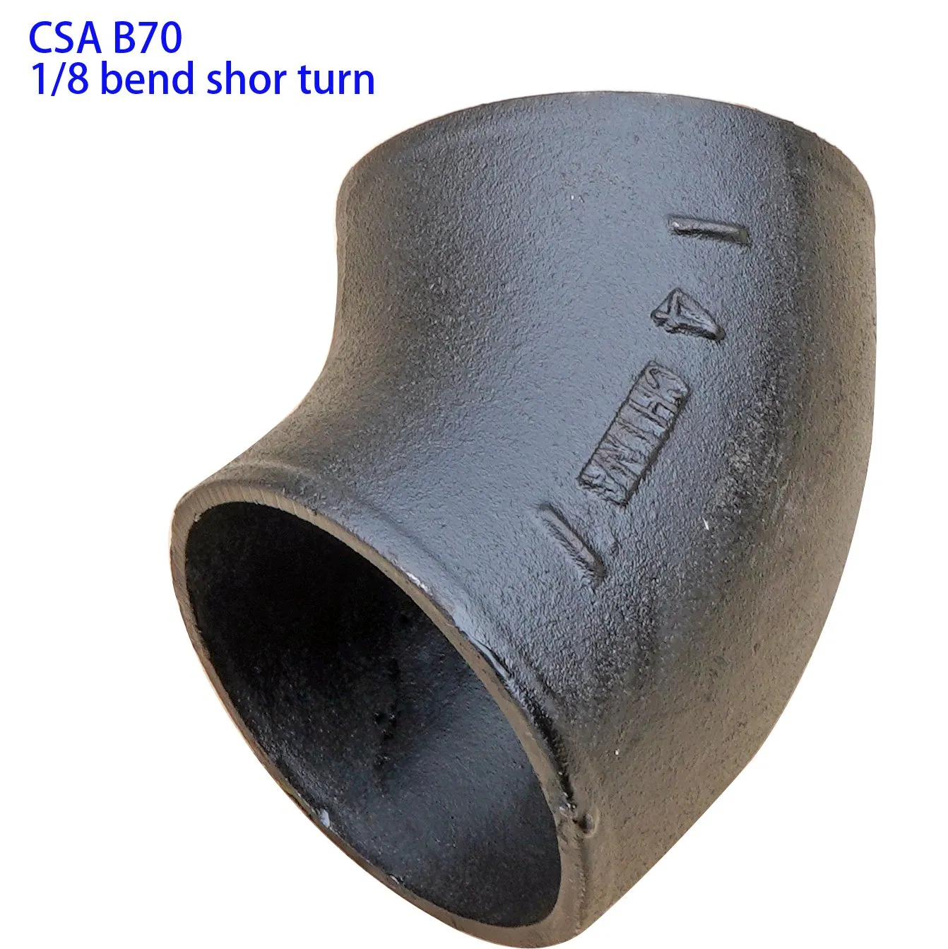 Cast Iron Pipe Fitting CSA B70 1/8 Bend Short Turn