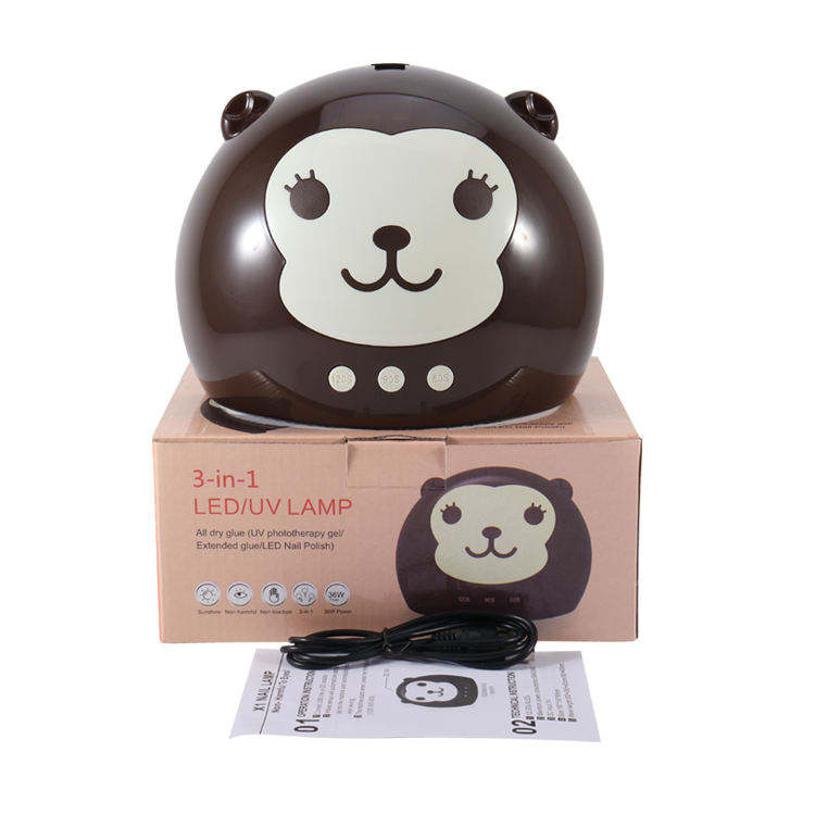 High Power Cute Monkey 36W Gel UV LED Cordless Large Power Bank Nails LED Lamp Nail Lamp