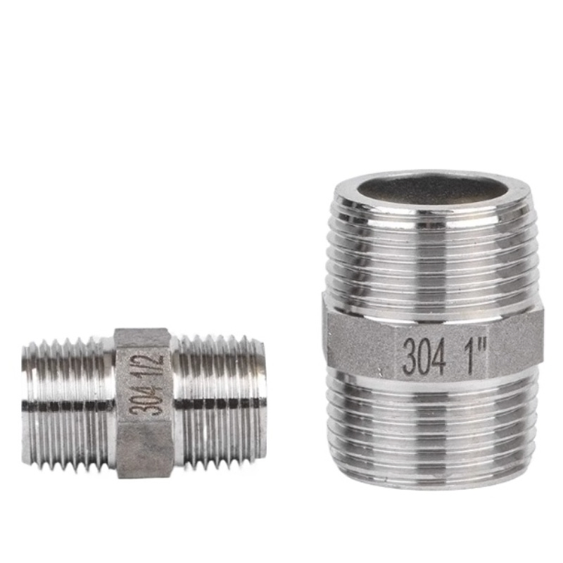 Wear-Resistant Male NPT Hex Nipple - High Pressure Stainless Steel