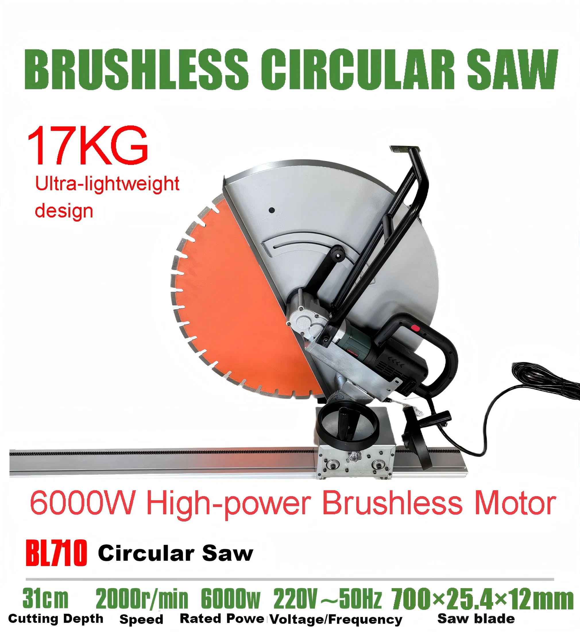 High Precision 700mm Hydro Concrete Cutter Multi-Functional Wall Grooving Machine Electric Grooving