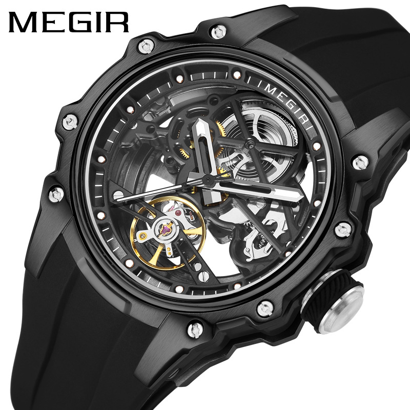 Megir 2243 New Men's Silicone Strap Luminous Business Automatic Mechanical Watch