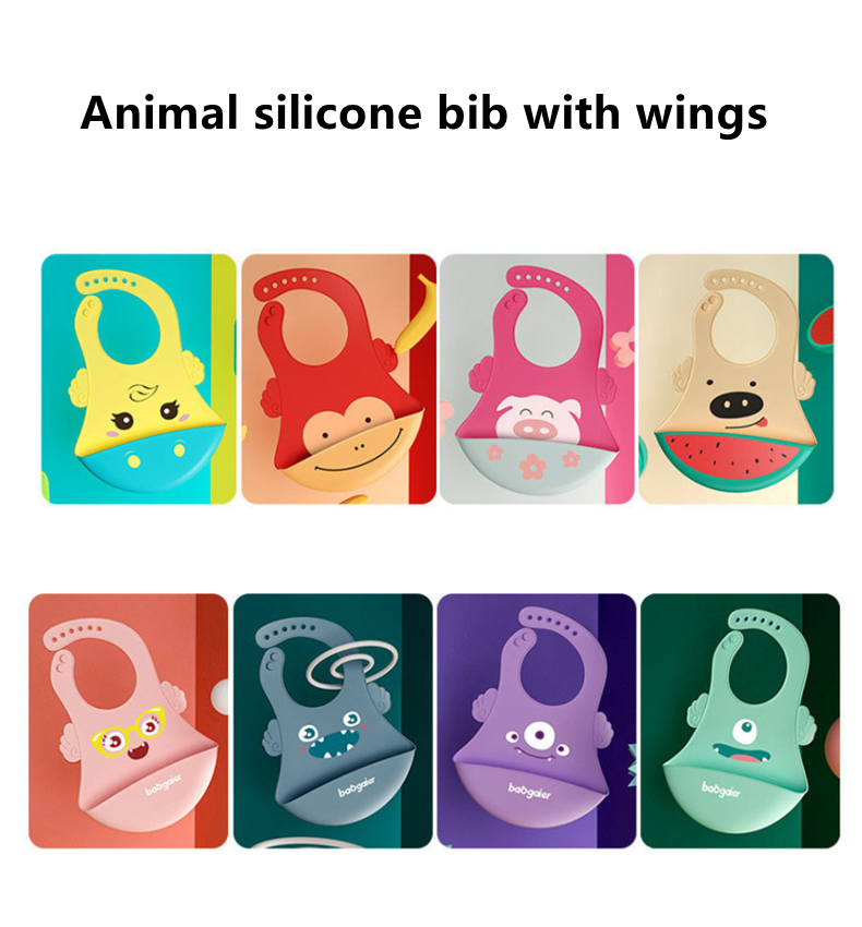 New Arrivals Hanging Drying Wholesale Newborn Apron Unisex Waterproof Silicone Baby Bib Custom Baby Bibs