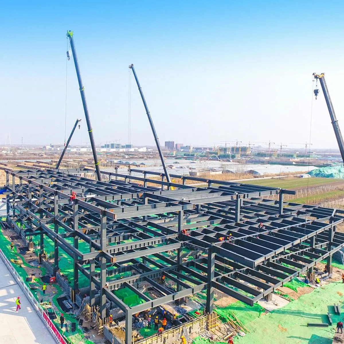 Prefabricated Prefab Hospital Hotel Restaurant Exhibition Hall Stadium Industry Commercial Agricultural Public Building H Beam Heavy Light Steel Structure Frame