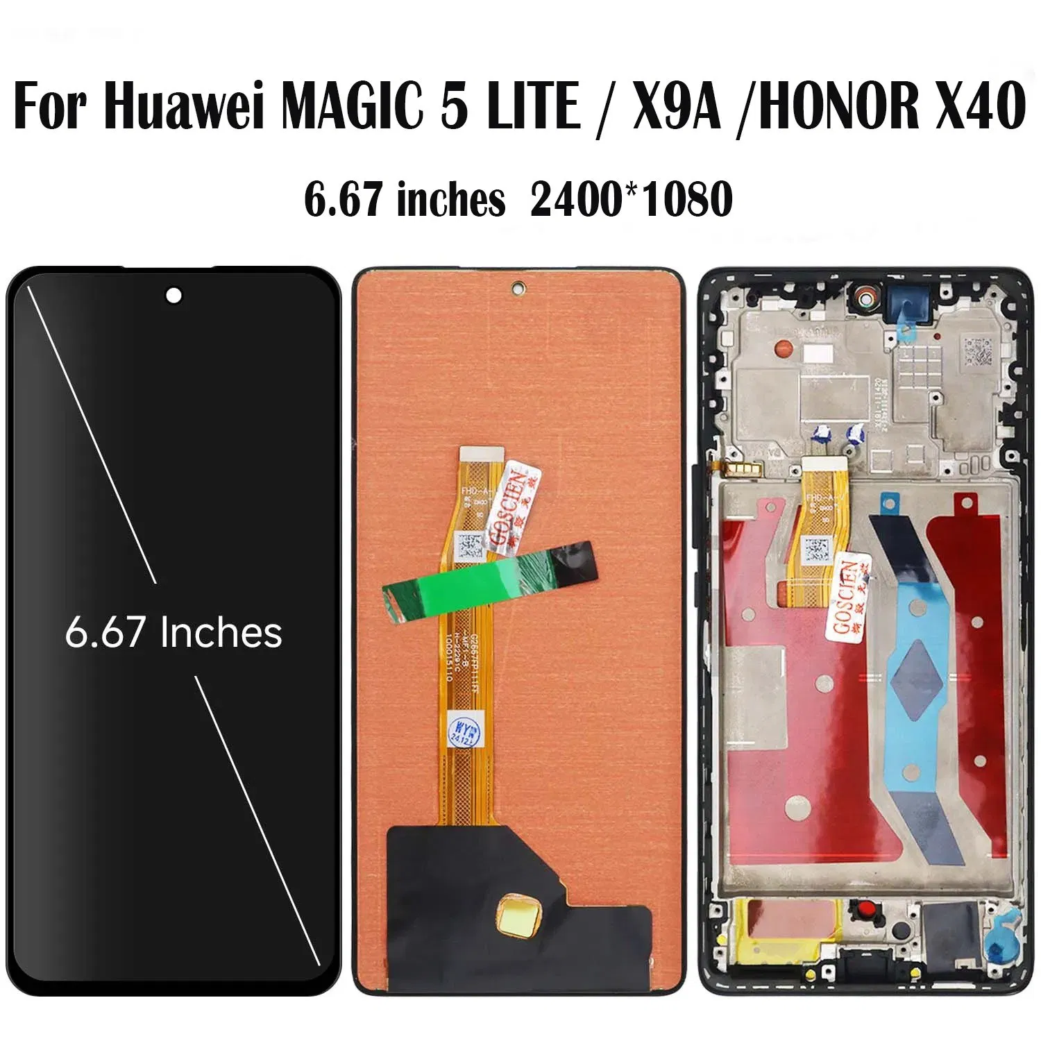 Digitizer Cell Phone Screen Assemblies for Huawei Honor Magic 5 Lite Honor X9a Honor X40 LCD Touch Display