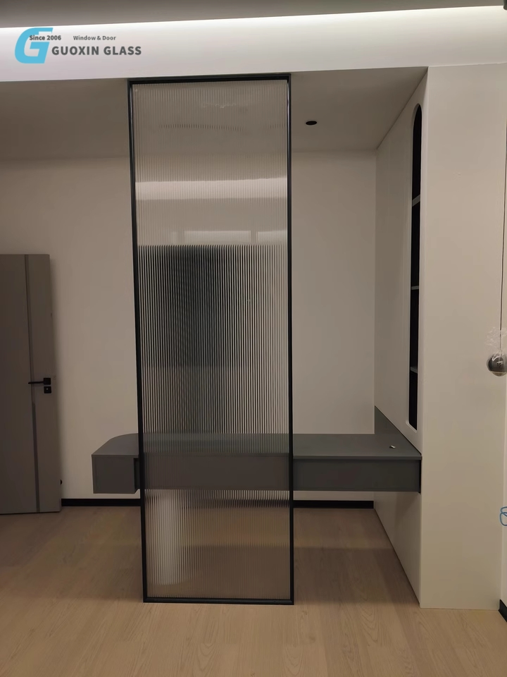 Low-E Tempered Frosted Tinted Laminated Ribbed Decorative Glass