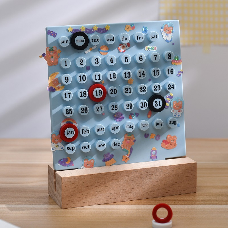 Handcrafted Circular Perpetual Calendar - DIY Desk Countdown Display