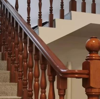 Staircase Solid Wood Column Paint Stair Handrail Bay Window Guardrail Indoor Home