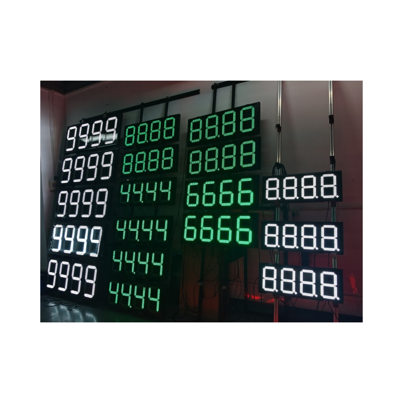LED Display Price Gas Station Digital Heights 8-36 Inches 2-Year Warranty 7 Segment Gas Station Manual