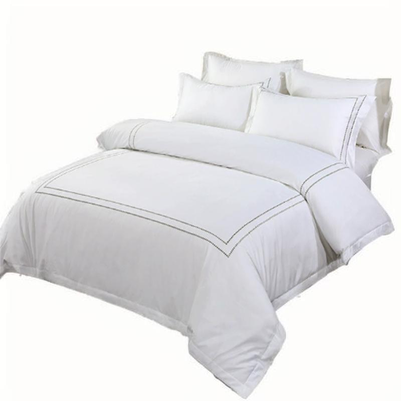 100% Cotton Sateen Embroidered Hotel Bedding Set