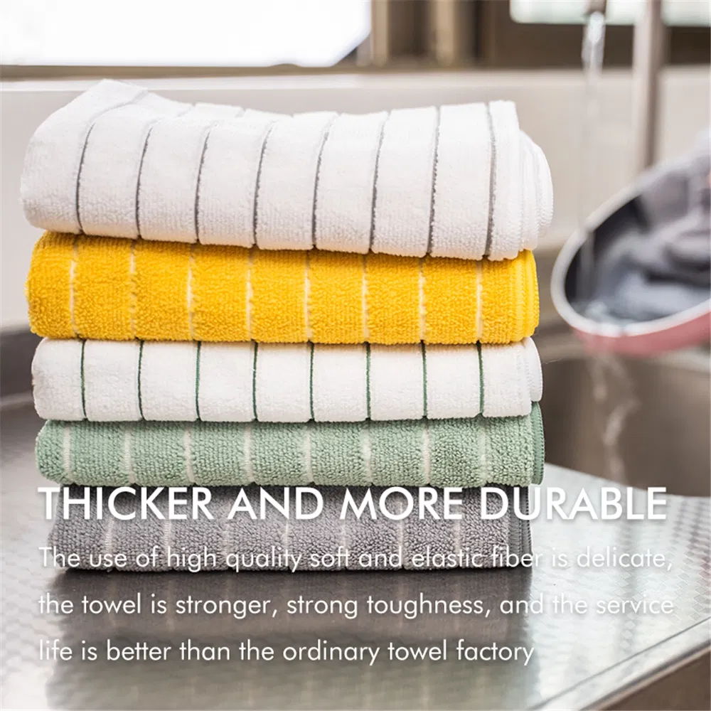 Customized Aamzon High Quality Soft Microfiber Cleaning Cloth Good Absorbent Colourful Terry Cleaning Towel