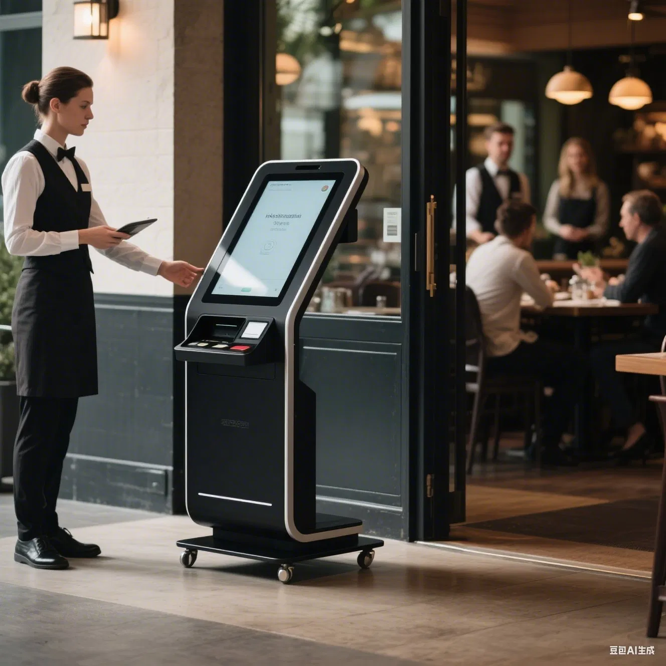 21.5 Inch Floor-Standing Self-Ordering Touchscreen Indoor Advertising Sdk Payment Kiosk for Fast Food Restaurants