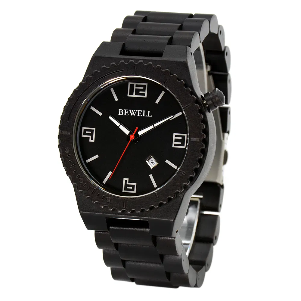 Bewell Classic Wholesale Natural Wood Special Designed Dial Men Wrist Wood Watch