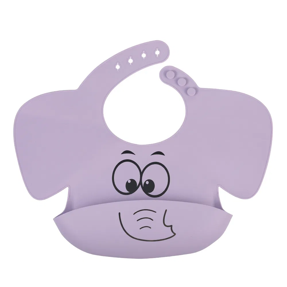 Comfortable Soft Baby Food Feeding BPA Free Waterproof Baby Toddler Silicone Bib