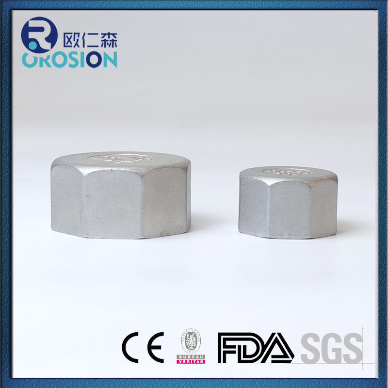 Stainless Steel Female Connector Plumb End Hex Cap Pipe Fitting