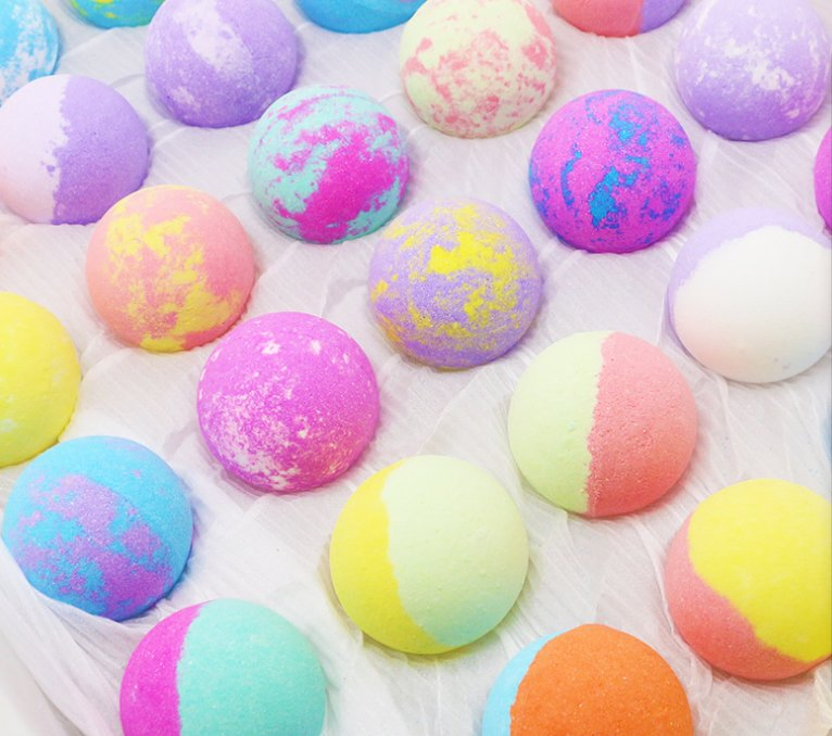 Private Label Colorful Natural Flavor Surprise Toy Bath Bombs Bubbles Ball