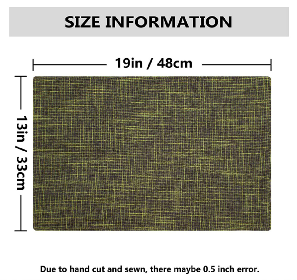 Textile Placemats Set of 4 Heat-Resistant Placemats for Kitchen Table