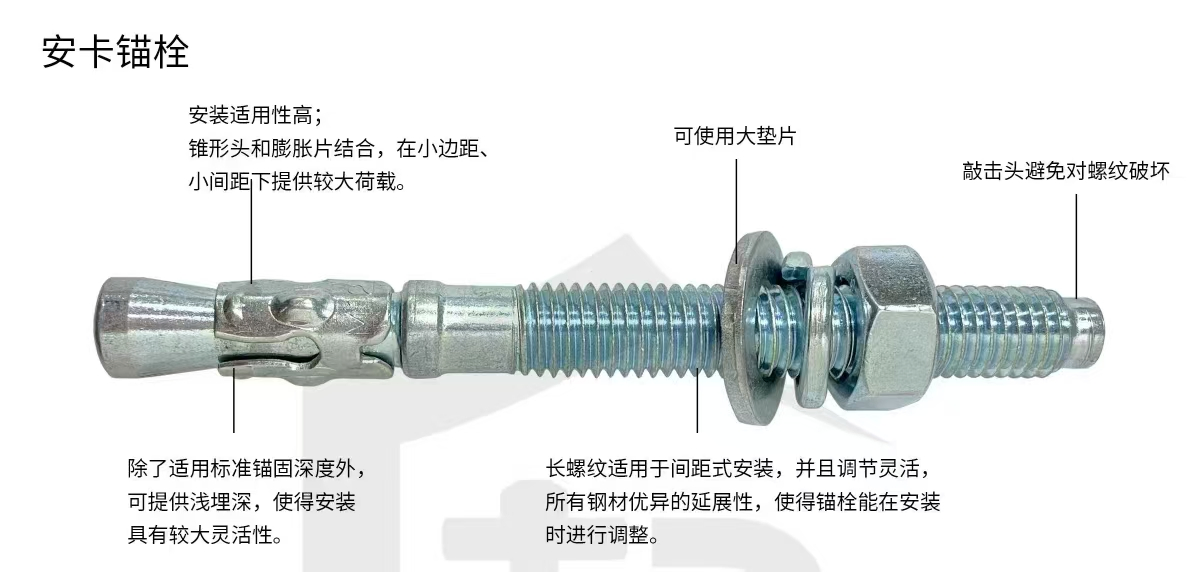 Heavy - Duty Expansion Anchor Sleeve Bolt for Home Decoration Usage Galvanized Bolt