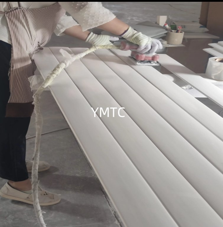 White Primer Window Shutter Wooden Slat 76mm Plantation Shutter Blade