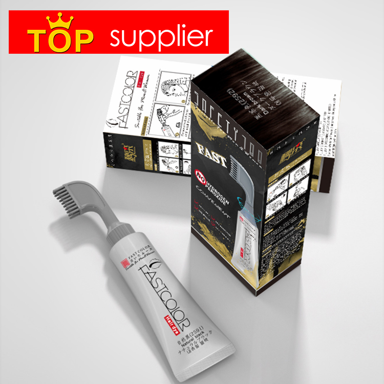 Fully Factory Customized Brand Easy Use Fastcolor Hair Dye Comb Black Hair Coloring Cream