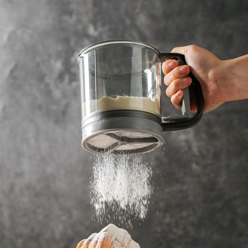 Food-Grade Stainless Steel Flour Sifter with Fine Mesh Easy to Hold Clean Ideal for Home Bakers Baking Cake Cookie Kitchen Dining Tool