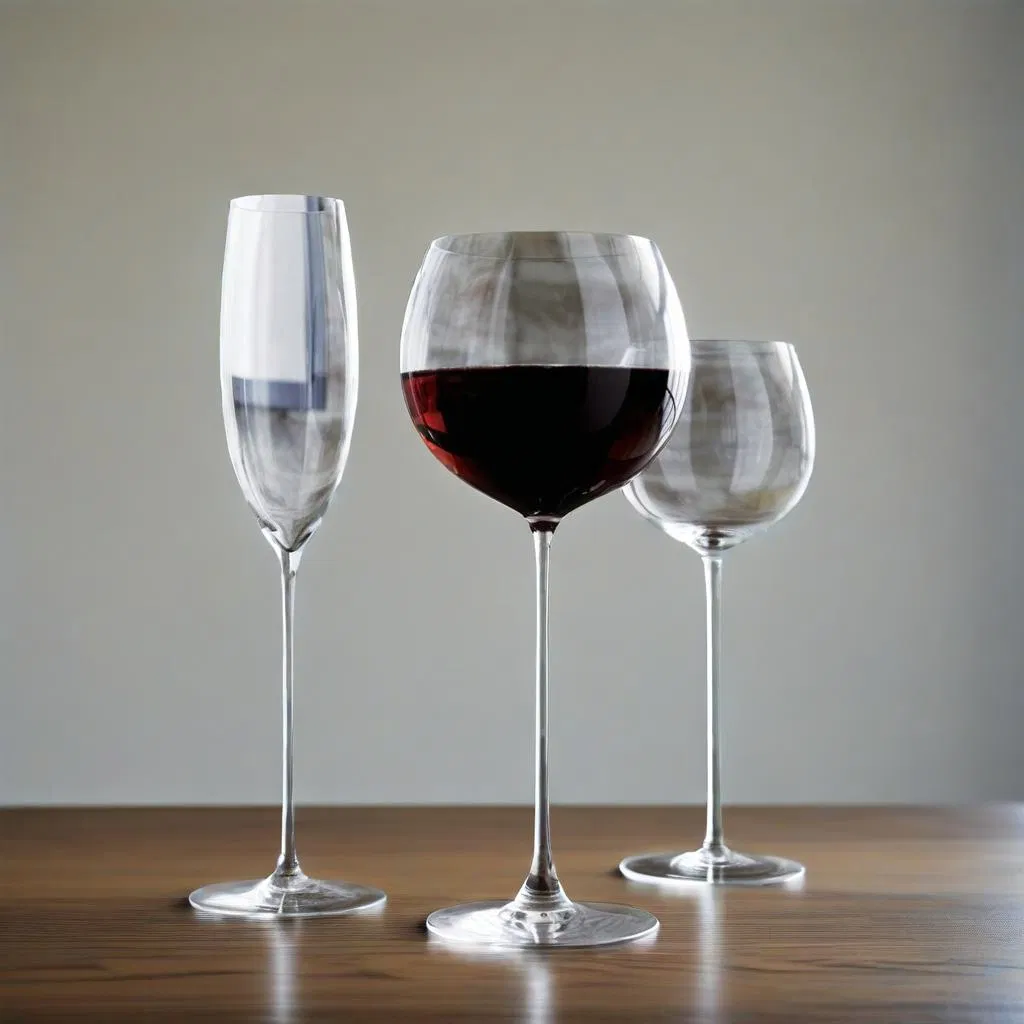 New Design Patent Artificial Transparent Wholesale Colored Thin Stem Goblet Crystal Red Wine Glass for Brigaldara Big Basin