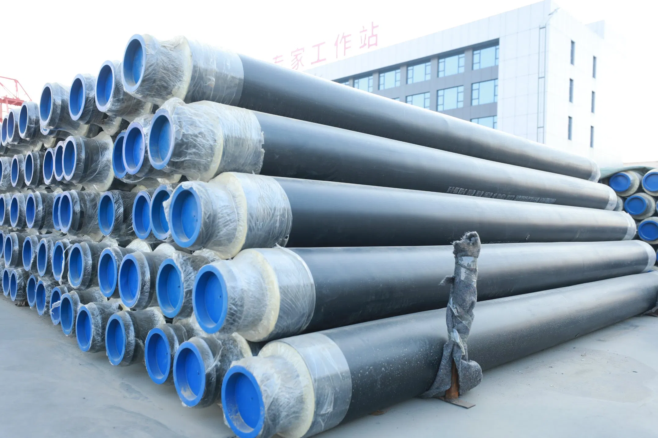 DN600mm Preinsulated Pipes with Polyurethane Insulation Shells