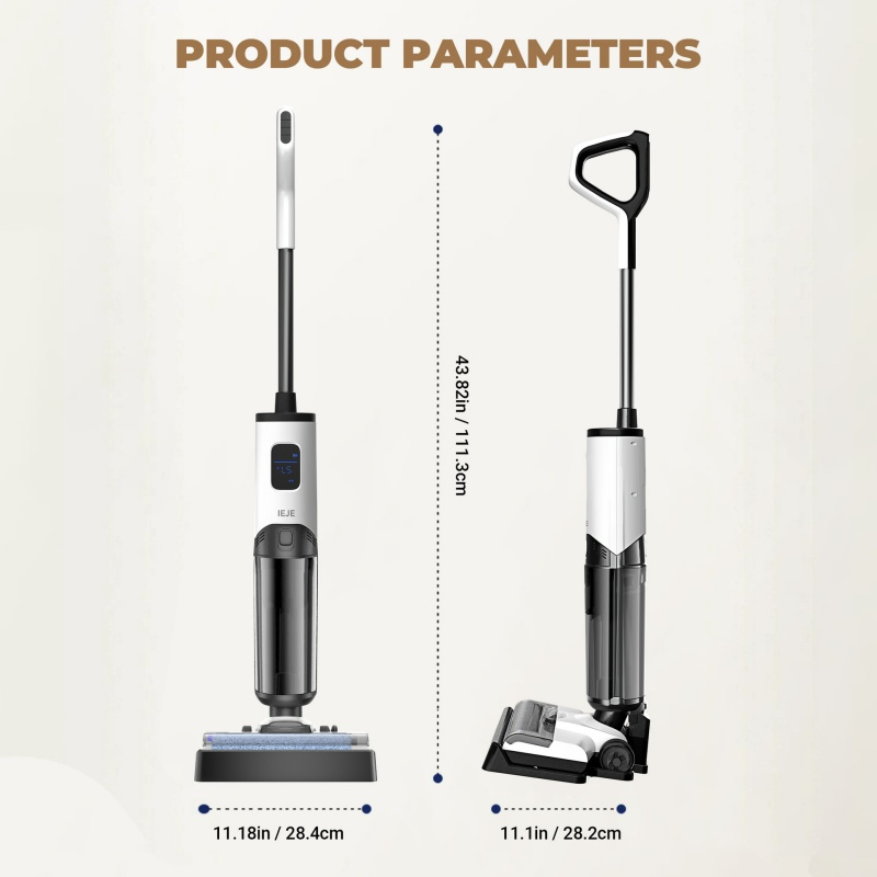 Powerclean Dry Vacuum and Home Floor Scrubber for Effortless Cleaning