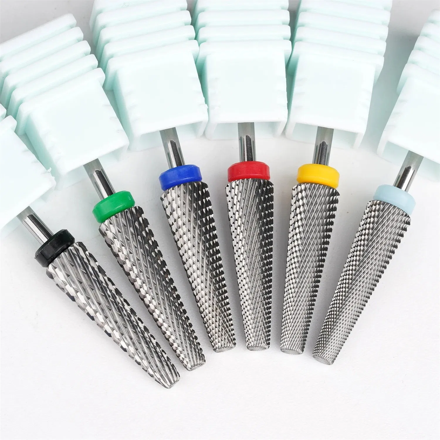 2.35mm Super Long 5 in 1 Tungsten Carbide Nail Drill Bits Cross Cut Uncoated Remove Hard Gel Manicure Tool