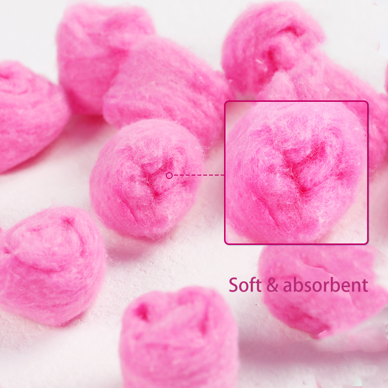 Colored Premium Absorbent Cotton Balls for Makeup Remover, Nail Polish