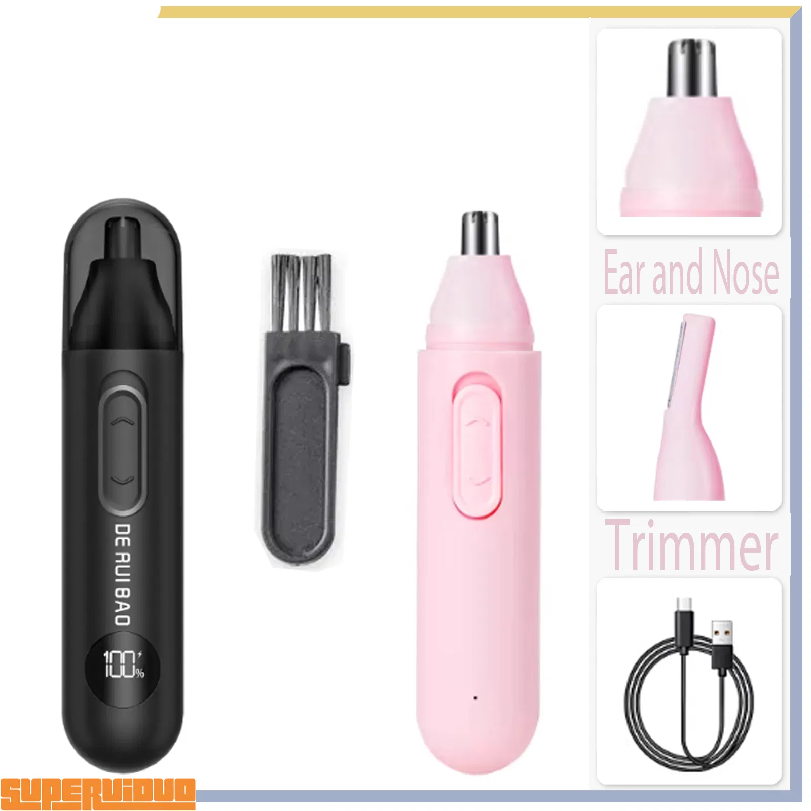 Long-Lasting Lithium Battery Powered Nose Hair Trimmer