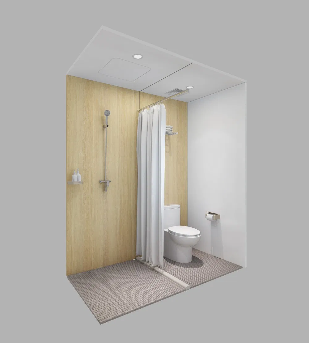 Eco-Friendly Integrated SMC Modular Bathroom Prefabricated Unit Bathroom