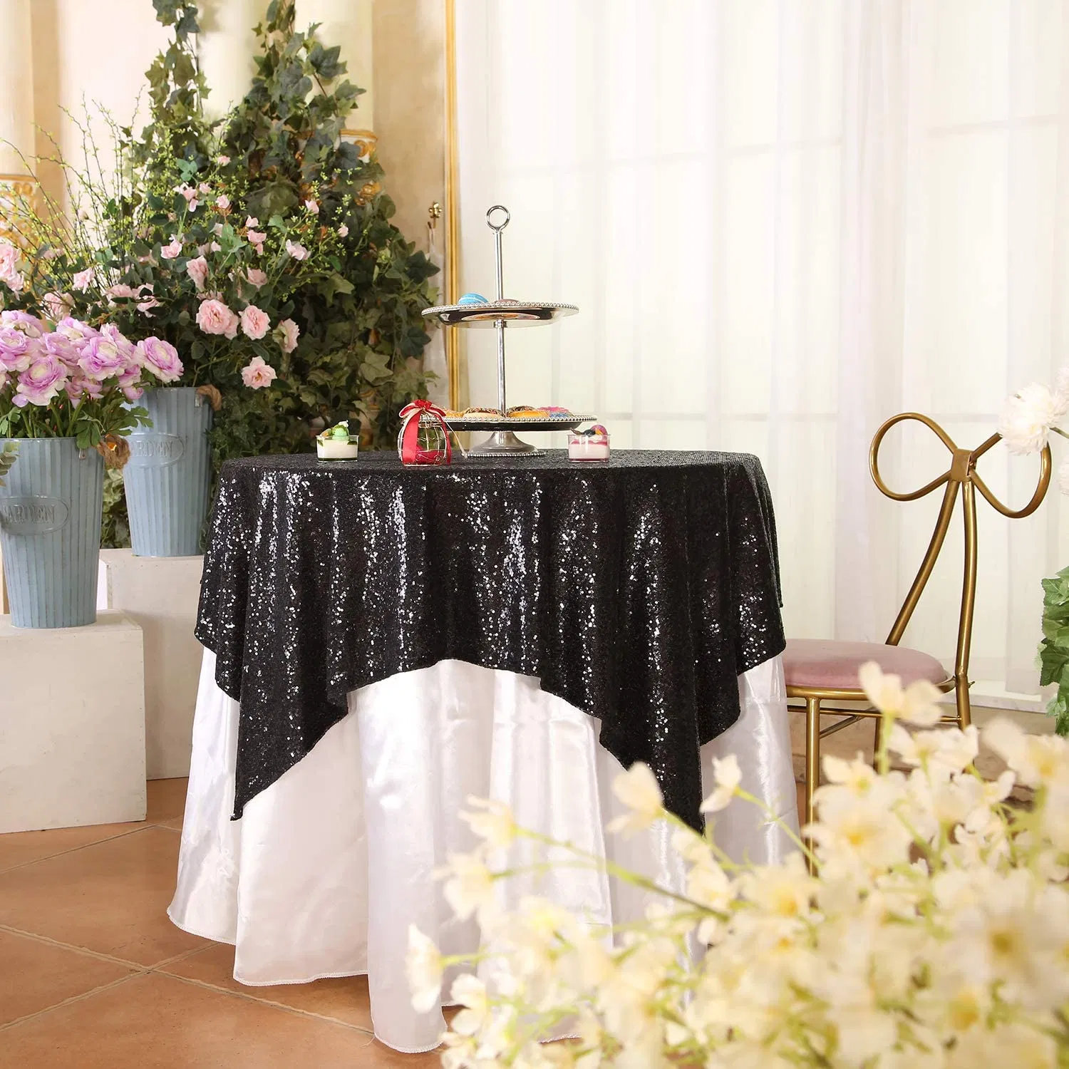 Sequin Tablecloth Rectangular Romanstile Rectangle Tablecloth Decorative Table Cloths Heavy Weight