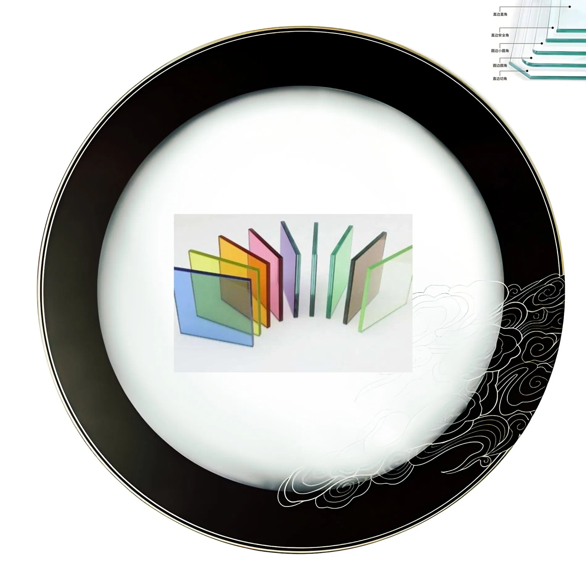 3mm 4mm Curved Laminated Float Glass for Washing Machine Cover