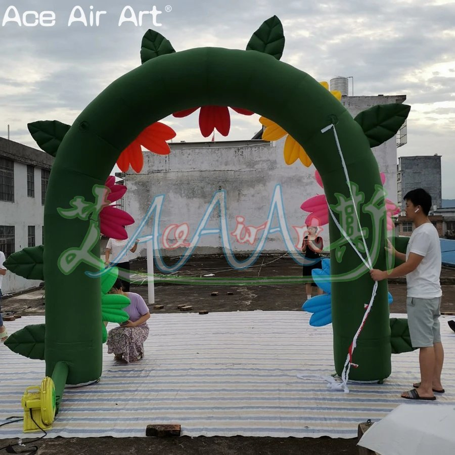 Inflatable Flower Entrance Gate Archway for Wedding / Inflatable Wedding Entrance Arch with Flower for Event Decoration