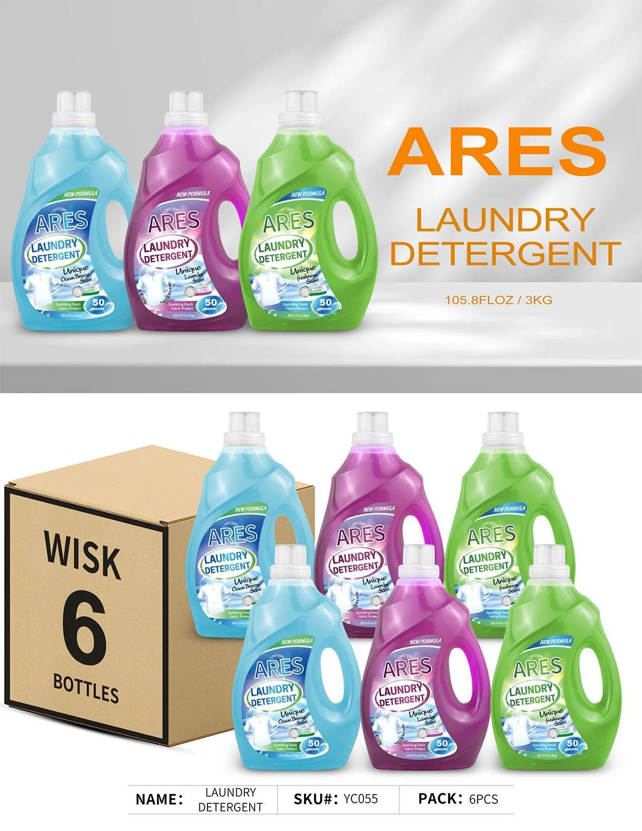 OEM Factory Custom Whitening Clothing Laundry Bleach Liquid Household Clothes Bleach Laundry Liquid Detergent Liquid 1L / 3L /5L