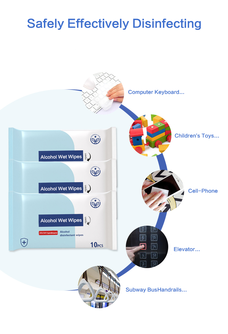 99.99% Antibacterial Wet Ones Hand Alcohol Wipes for Adult