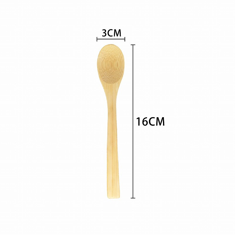 Biodegradable Natural Bamboo Spoon for Soup Coffee & Ice Cream