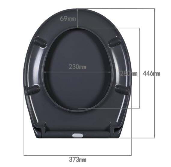 Washroom Toilet Lip Factory Export UF Gray Soft Close Toilet Seat Cover