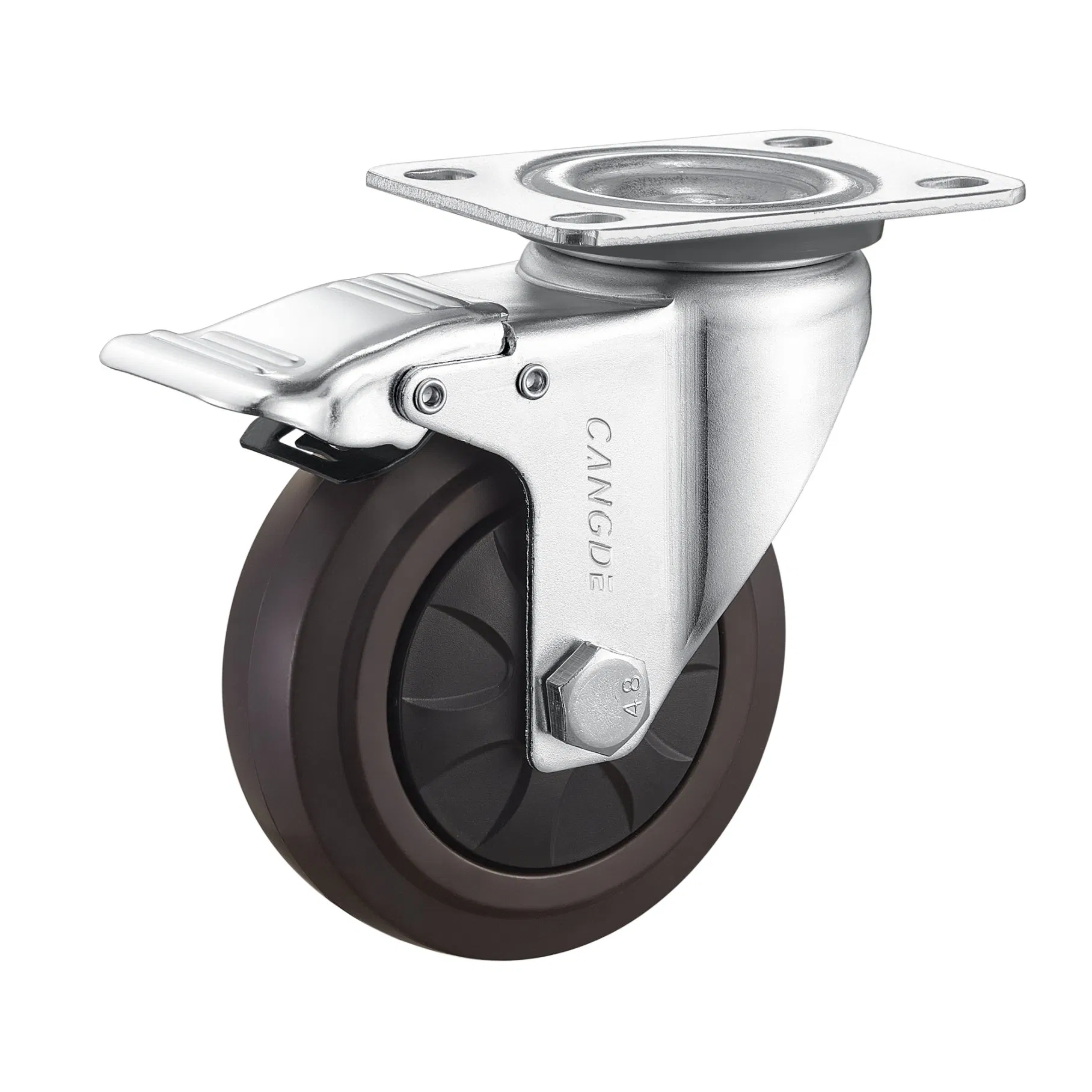 2.5/3/4/5 Inch Medium Duty Caster - Brown TPR Wheel, Super Quiet, High Elasticity, All Functions