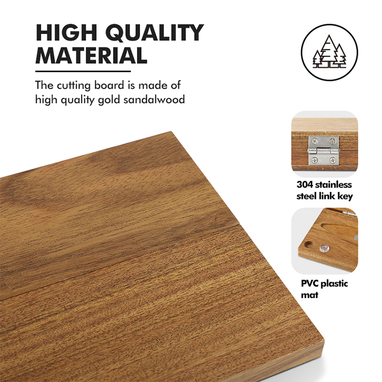 Custom Kitchen Wooden Chopping Boards Block Wood Bamboo Black Golden Sandalwood Cutting Board