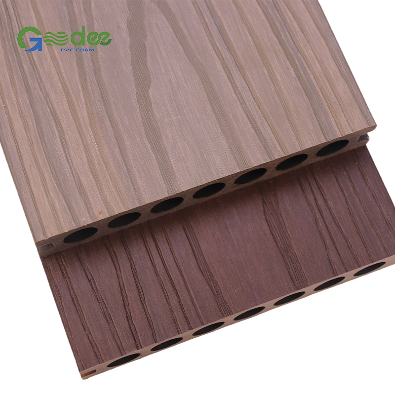 Double-Sided Round Hole Co-Extruded Floor for Outdoor Courtyard