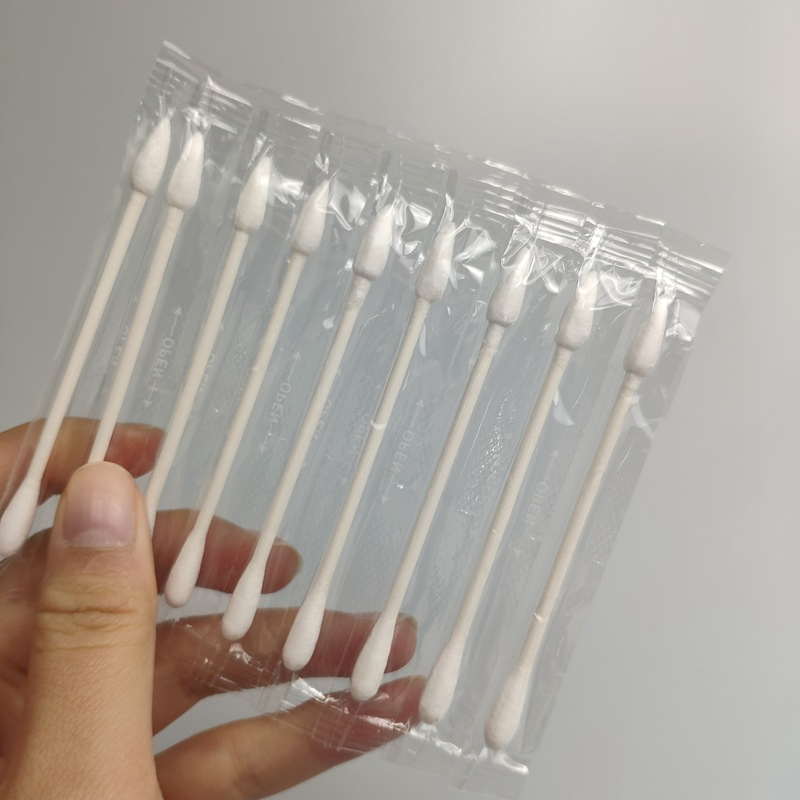 Two-Ended Double Head White Cotton Swab for Makeup and Dirty Removal