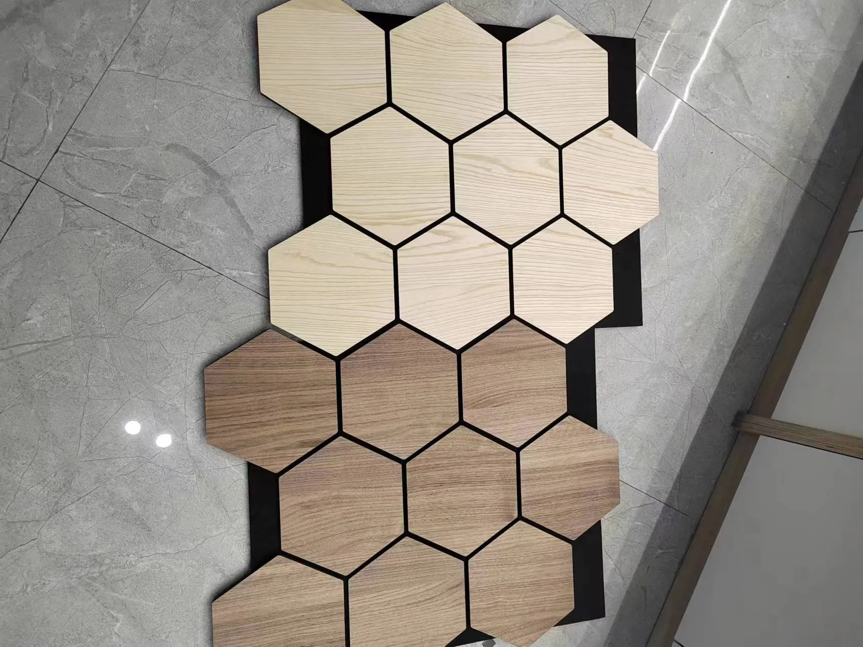 Sound Absorbing Akupanels Pet Felt Wood Veneer Slat Wall Panels for Decoration