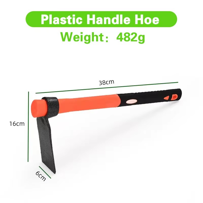 Carbon Steel Small Hoe Fiberglass Handle Pickaxe Garden Tool