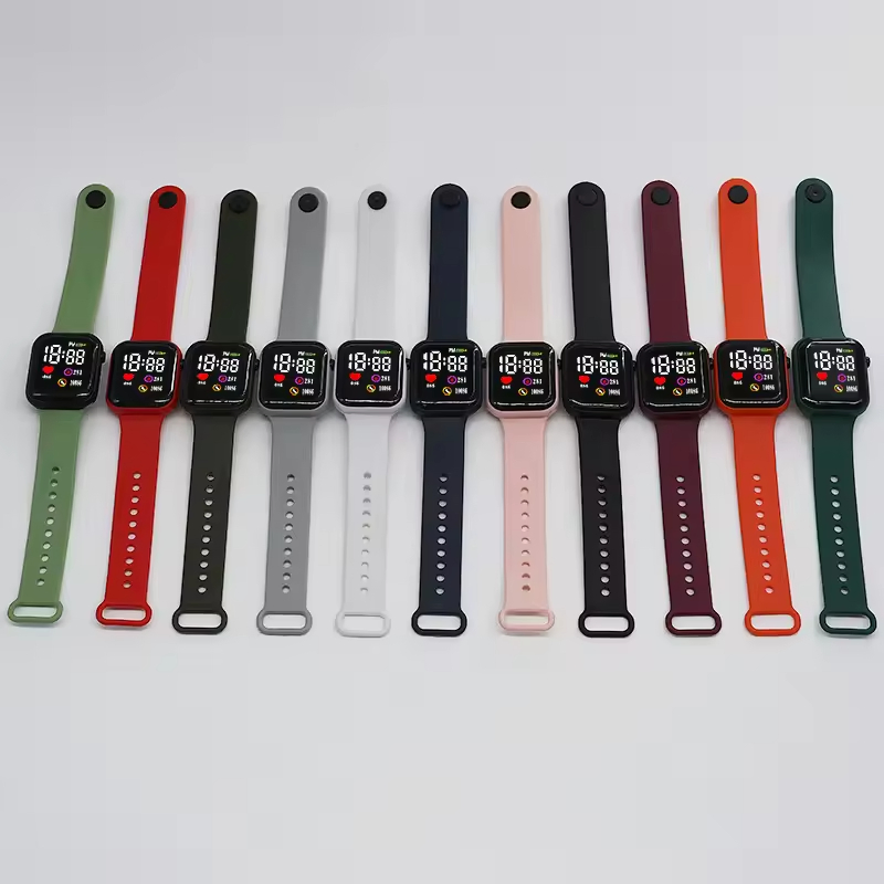 Digital Watch Custom Logo Student Electronic Fashion Sports Watch Cheap Silicone Lighting Sport Child LED Watch Kids Digital Luxury Watches