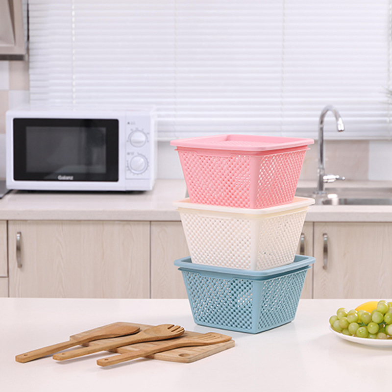 Plastic Hollowed-out Storage Home Hollowed-out Simple Drain Basket Kitchen Washing Basket Fruit